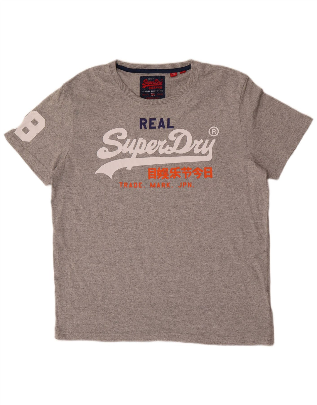 T-shirt grafica da uomo Superdry Top 2XL in cotone grigio