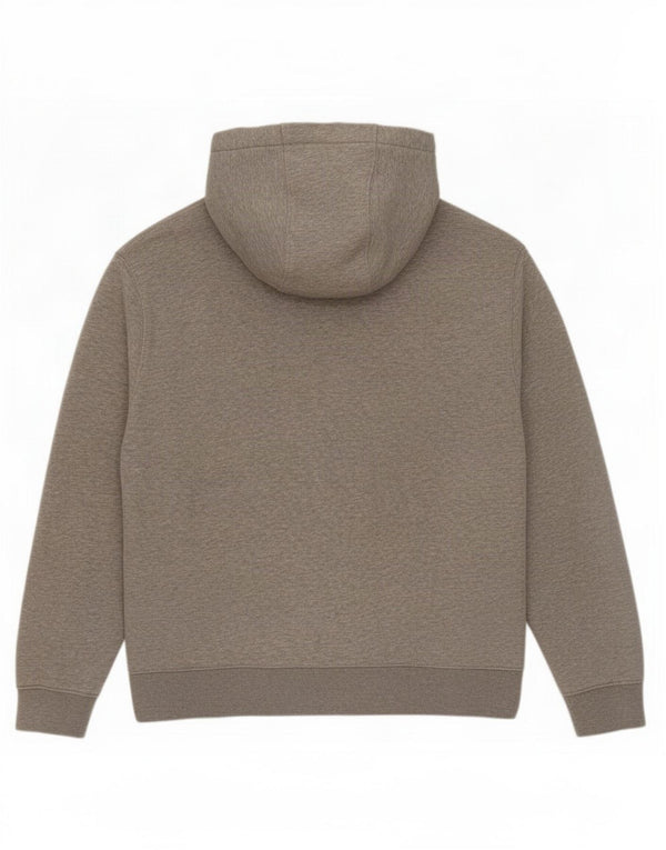 Felpa con cappuccio e zip Nike da uomo, grande, in cotone chiazzato grigio