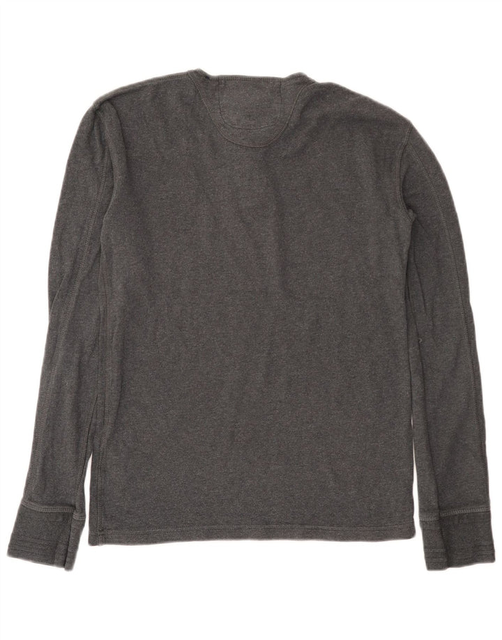 Maglia da uomo Heritage Superdry a maniche lunghe in cotone grigio medio