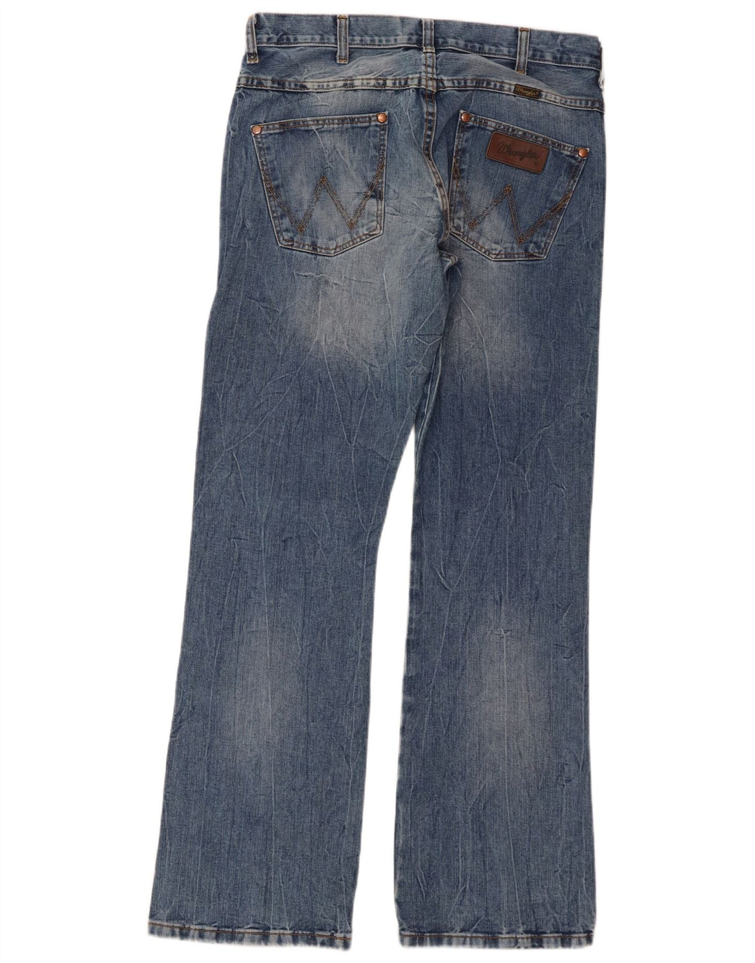 Wrangler Mens Dayton Bootcut Jeans W32 L32 Blue Cotton