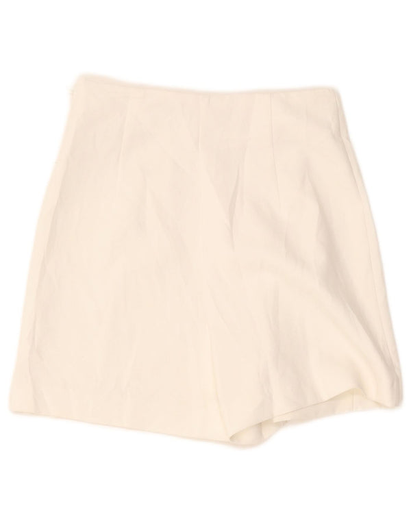 Pantaloncini casual a vita alta da donna Zara XS W24 bianchi