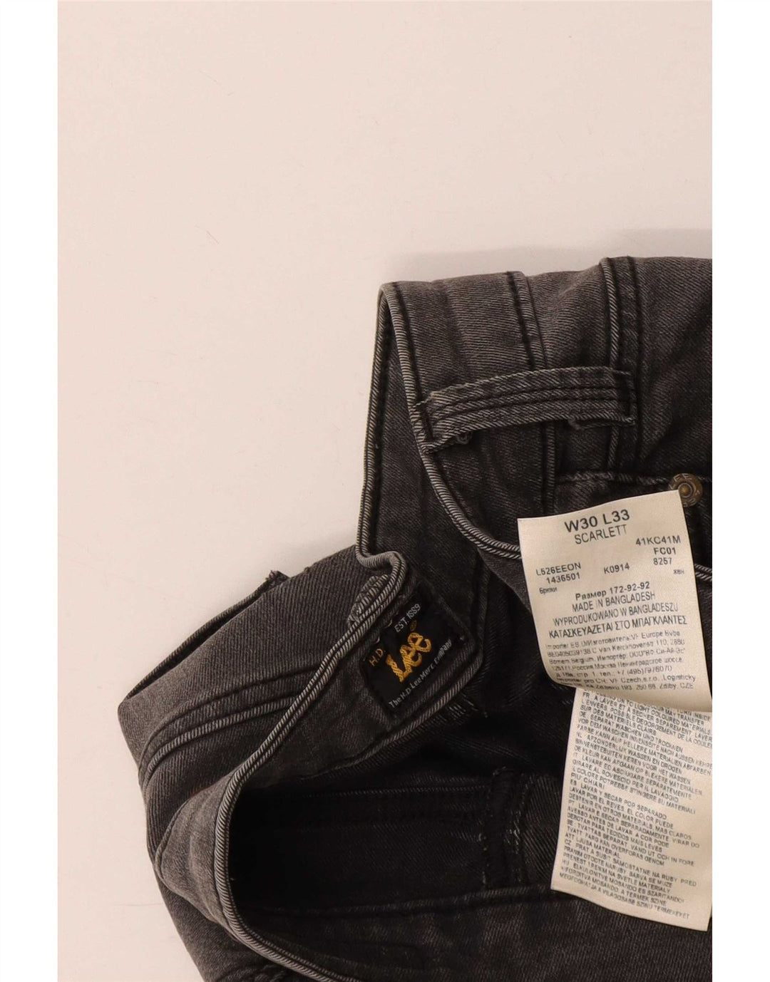 Jeans skinny da donna Lee W30 L33 cotone grigio