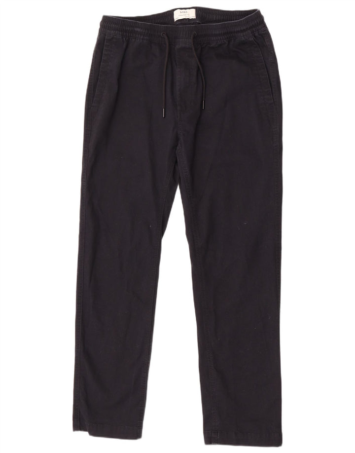 Pantaloni chino dritti da donna Marks & Spencer medi W34 L29 Blu Navy