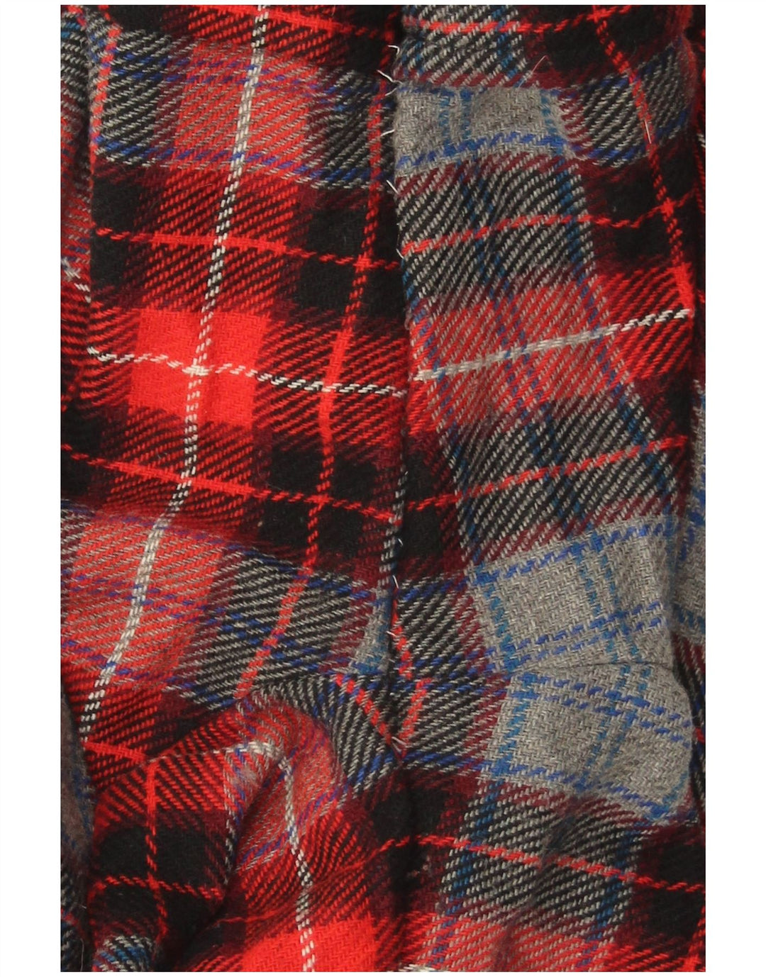 Pantaloncini chino a vita alta da donna VINTAGE IT 42 medi W28 lana a quadri rossi