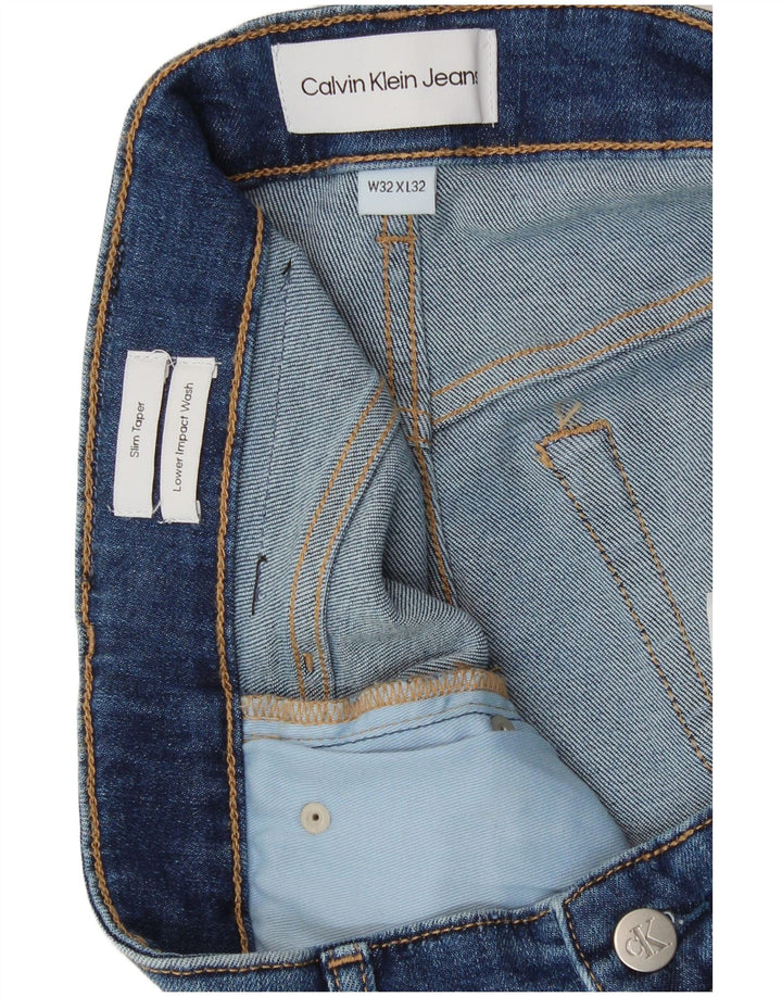 Jeans affusolati slim da uomo Calvin Klein W32 L32 cotone blu