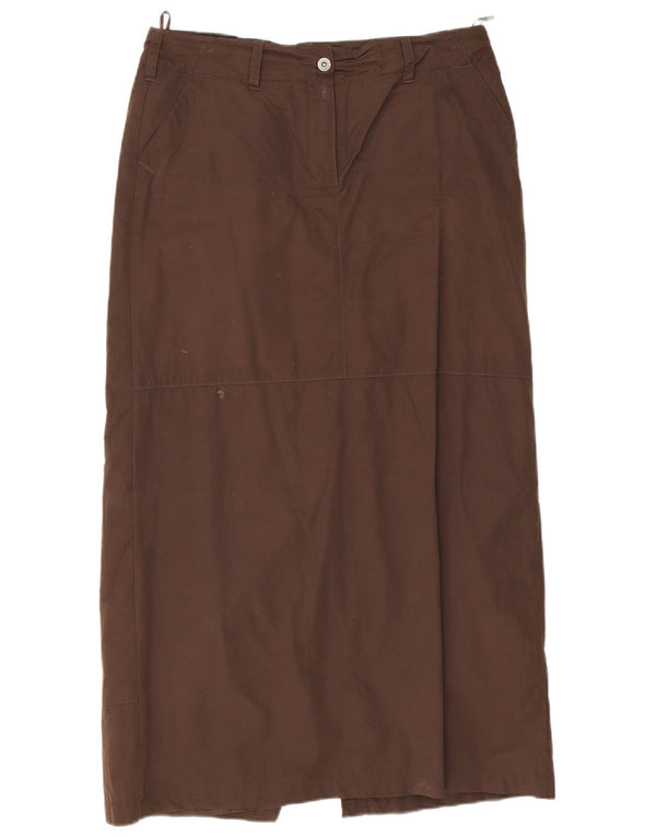 Gonna dritta maxi da donna S.Oliver EU 42 Large W34 cotone marrone