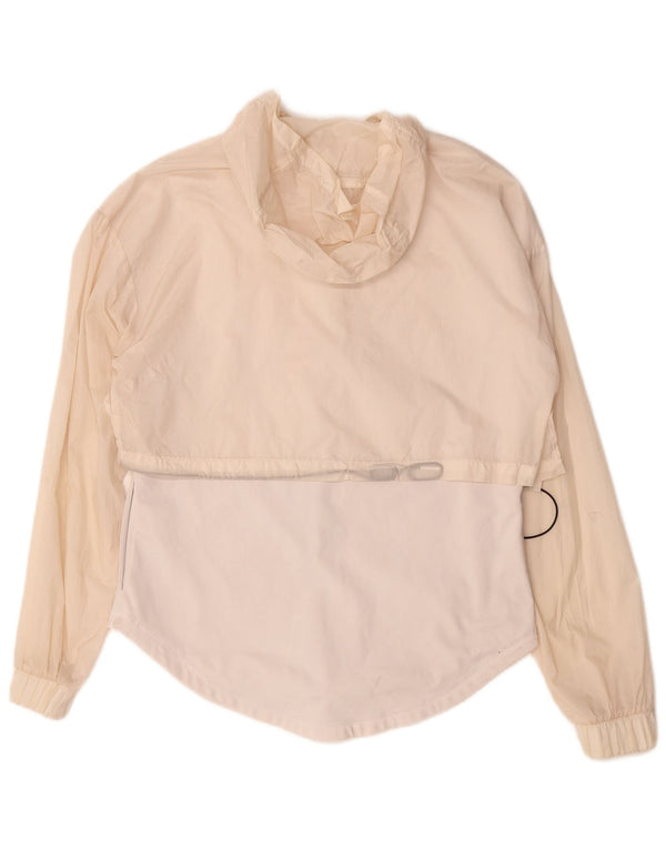 Giacca antipioggia oversize con cappuccio da donna Puma UK 6 XS nylon bianco sporco