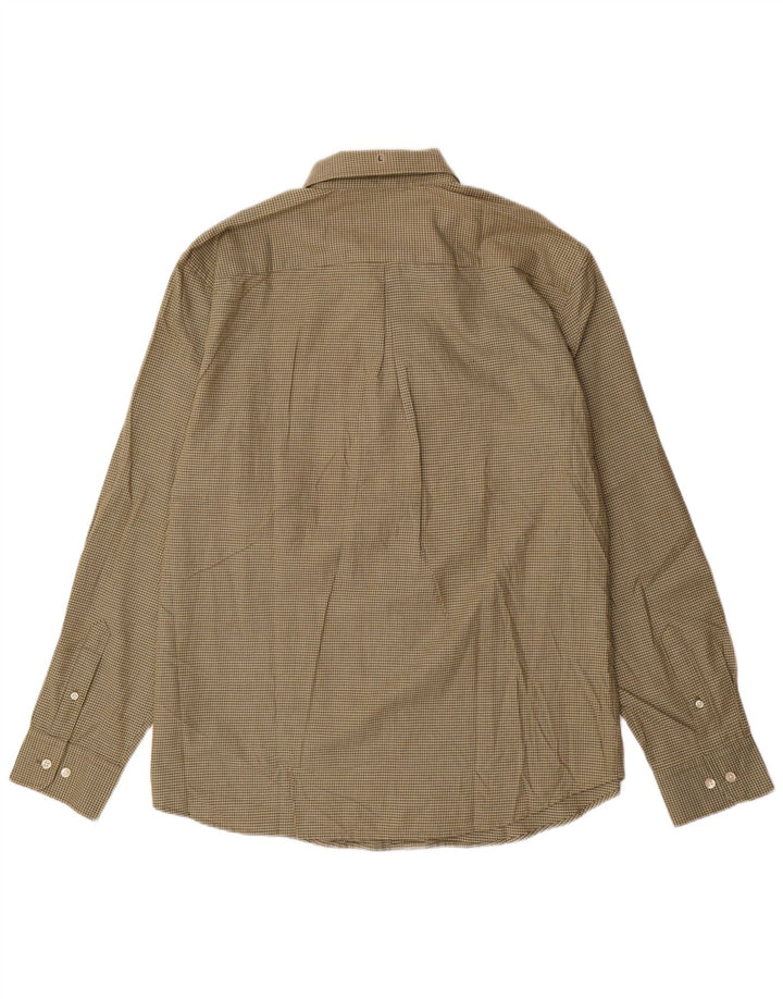 DOCKERS Camicia da uomo taglia 16 1/2 grande cotone a quadri kaki