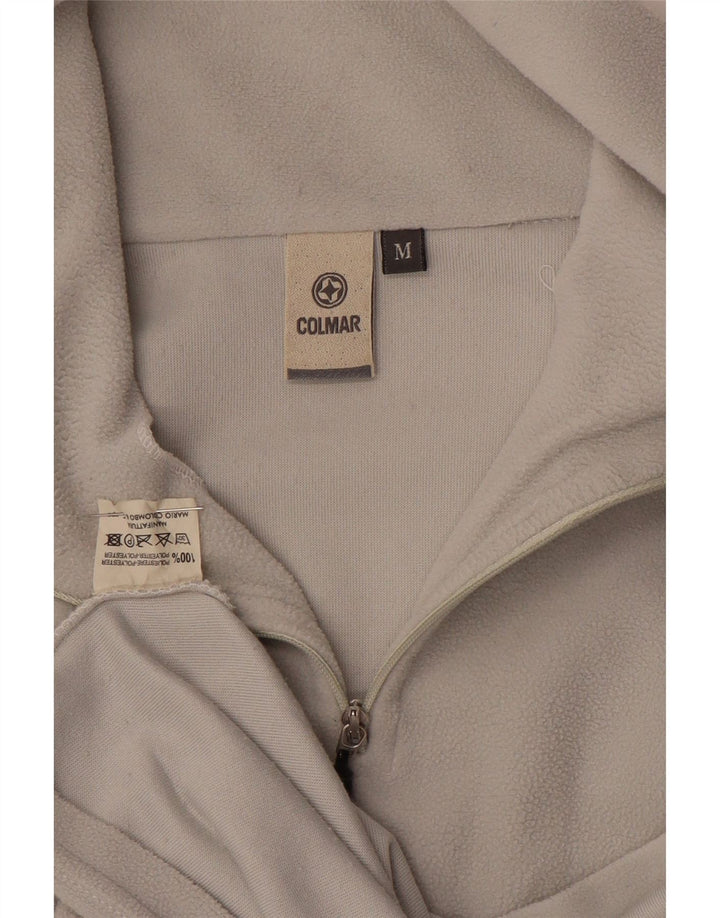 Maglione in pile da uomo Colmar con zip e collo in poliestere grigio medio