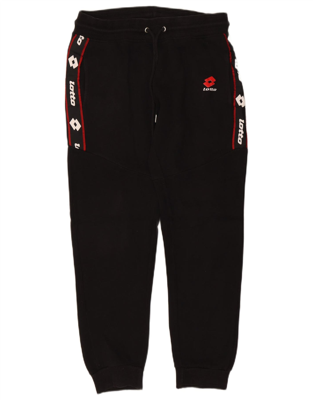 LOTTO Pantaloni da tuta con grafica da uomo Joggers Cotone medio nero
