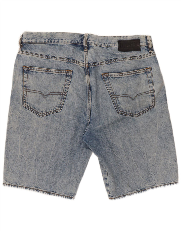 Pantaloncini di jeans slim D-Mirk da uomo Diesel W32 cotone blu medio