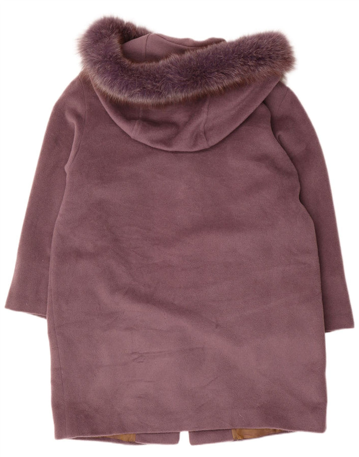 Cappotto oversize con cappuccio da donna Armorica IT 46 Large Viola Lana