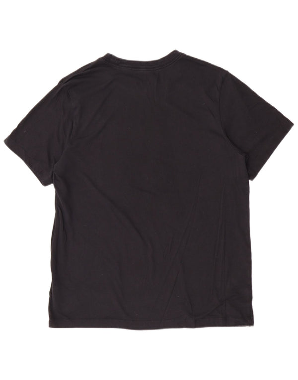 T-shirt grafica Nike Dri Fit da uomo, grande, in cotone nero