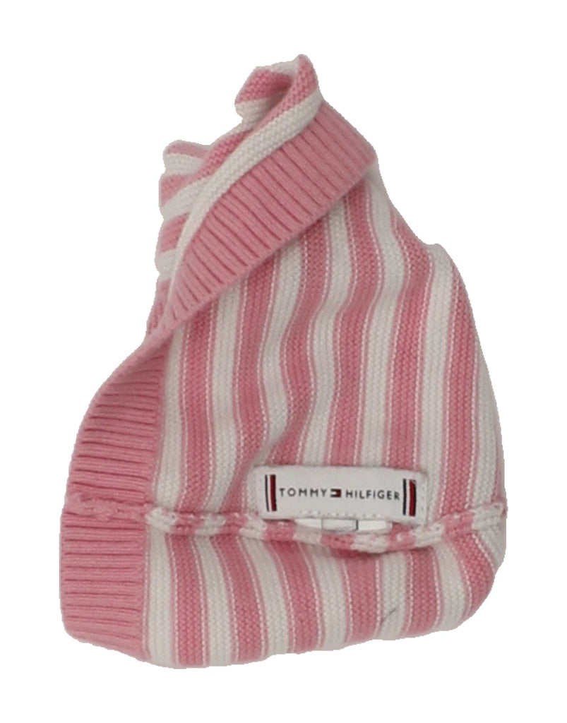 TOMMY HILFIGER Baby Girls Beanie Hat 0-3 Months Pink Striped Vintage Tommy Hilfiger and Second-Hand Tommy Hilfiger from Messina Hembry 