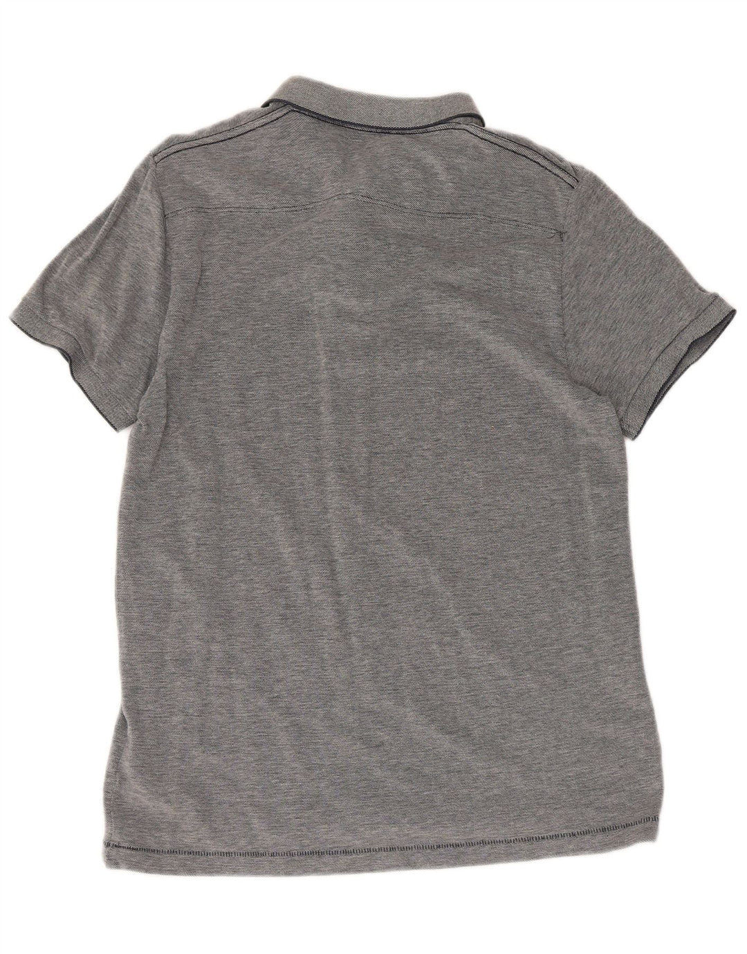Polo slim da uomo French Connection, grande, in cotone grigio screziato