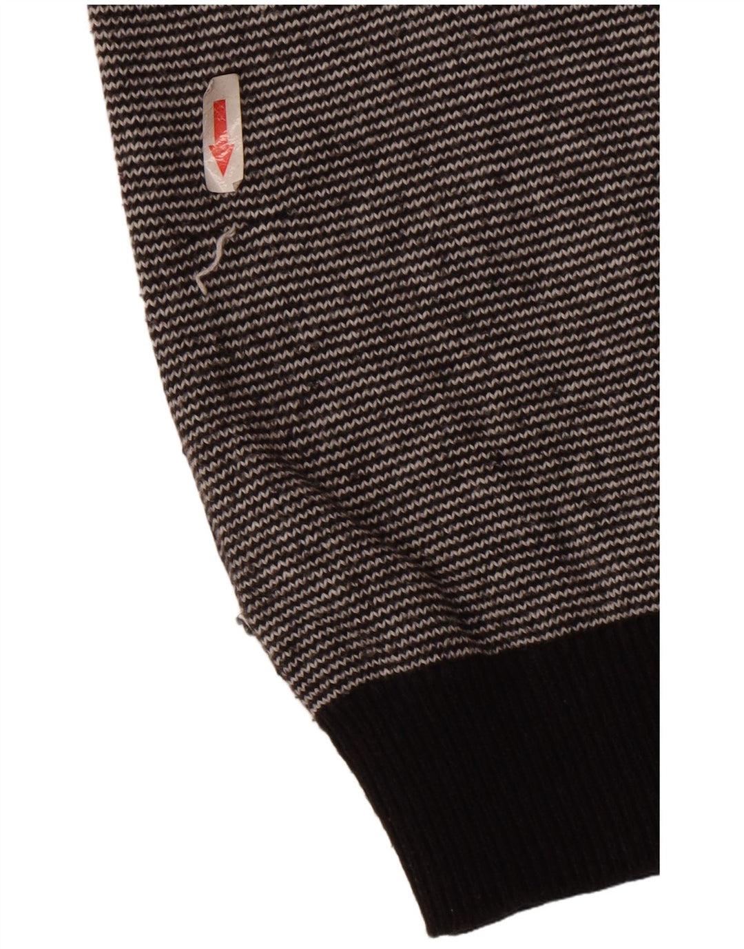 Maglione maglione girocollo da uomo Guess in cotone a righe nere medie