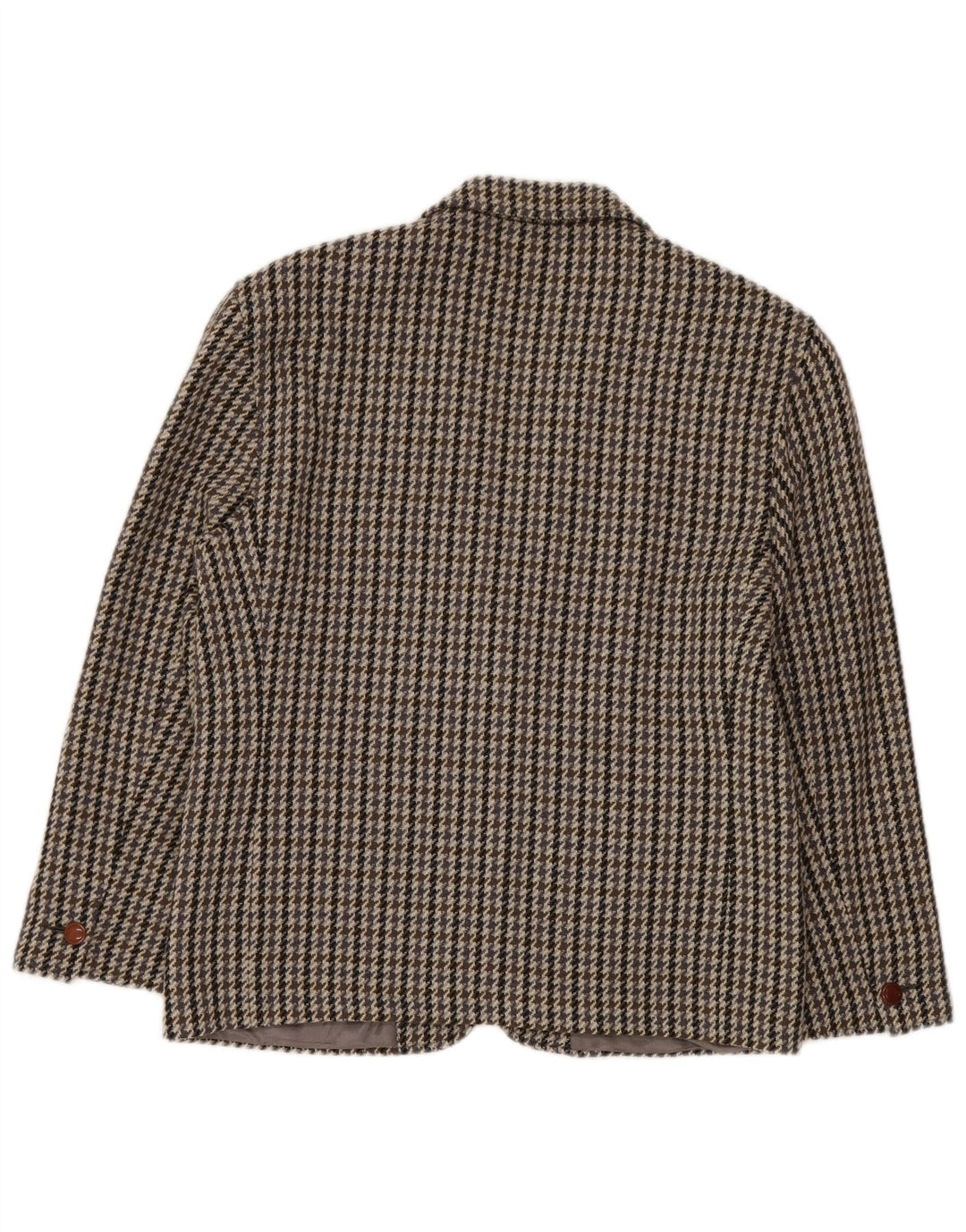 Giacca blazer vintage da donna a 2 bottoni IT 44 in lana pied de poule grigio medio