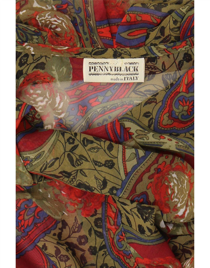 Penny Black Camicia da donna Camicetta UK 14 Paisley medio multicolore