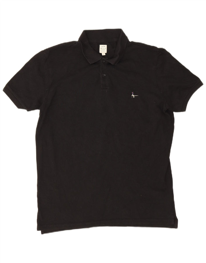 Polo da uomo Jack Wills grande in cotone nero