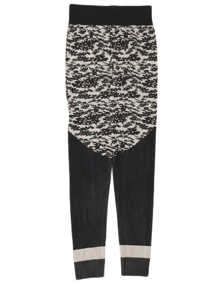 Leggings Adidas Stella McCartney da donna UK 8 piccolo poliestere floreale grigio