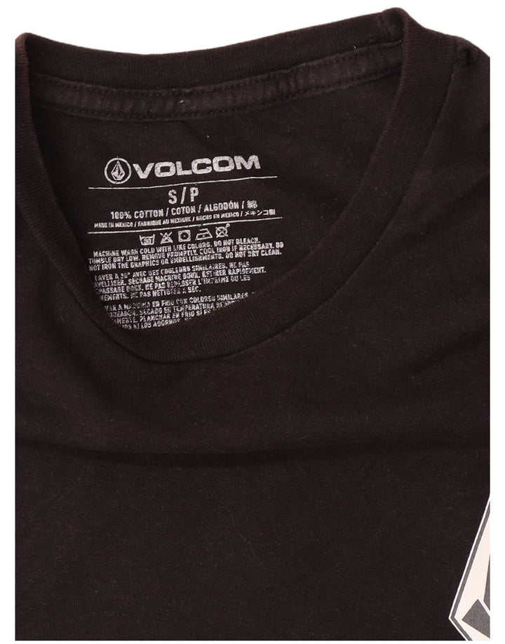 T-shirt grafica da uomo VOLCOM Top piccola in cotone nero