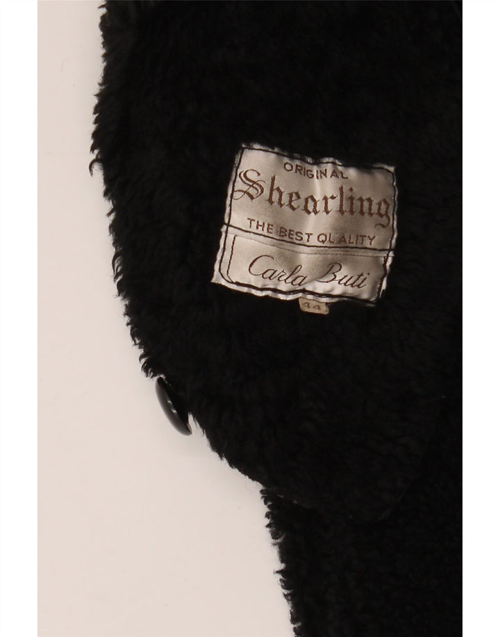 CARLA BUTI Cappotto in Shearling Oversize da Donna IT 44 Shearling Nero Medio