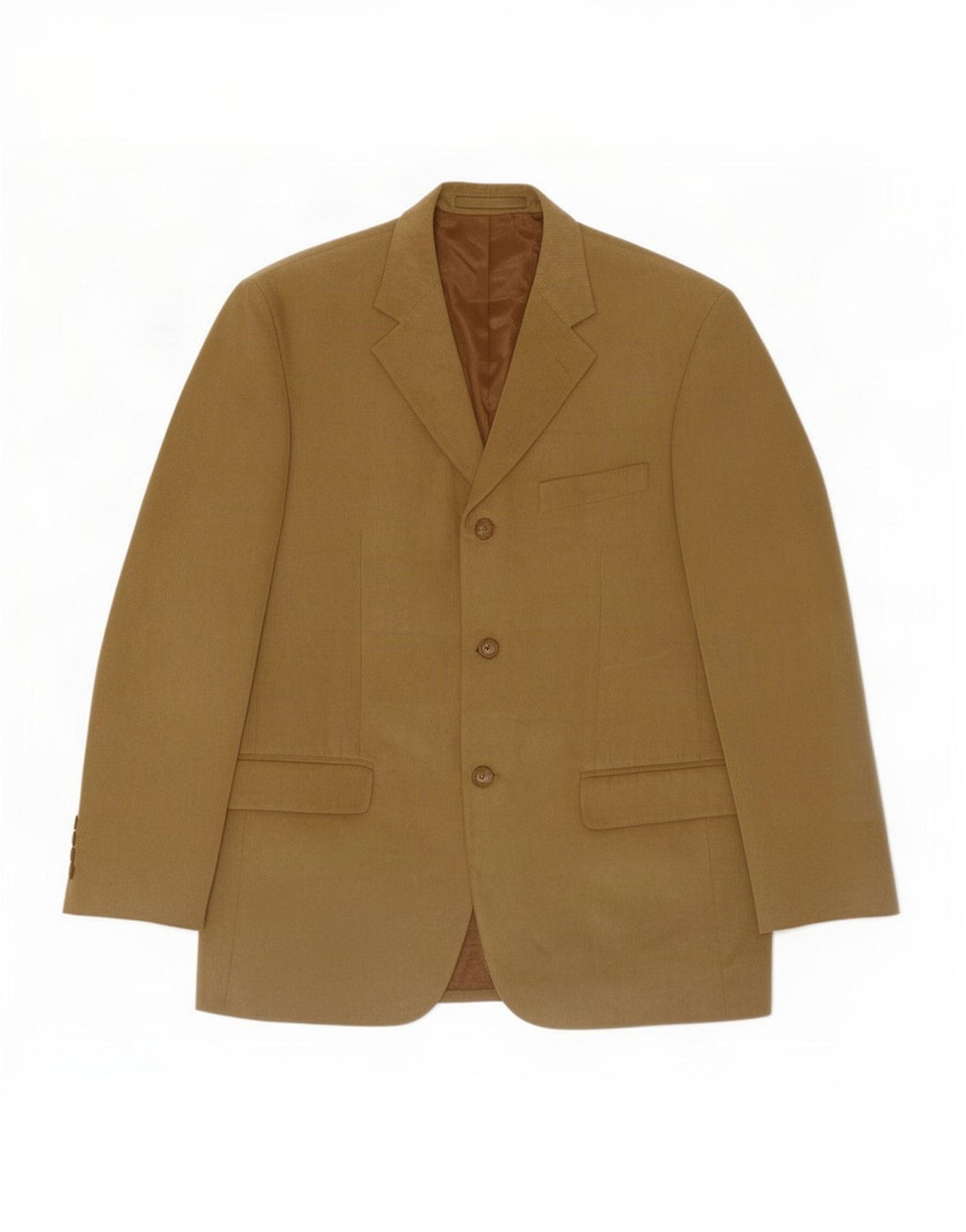 Giacca blazer a 3 bottoni da uomo Marks & Spencer UK 38 Poliestere beige medio