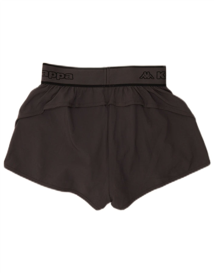 Pantaloncini sportivi grafici da donna Kappa UK 6 XS poliestere grigio
