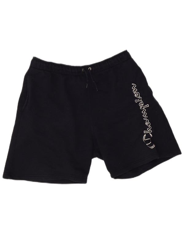 Pantaloncini sportivi grafici da uomo Champion XL in cotone nero