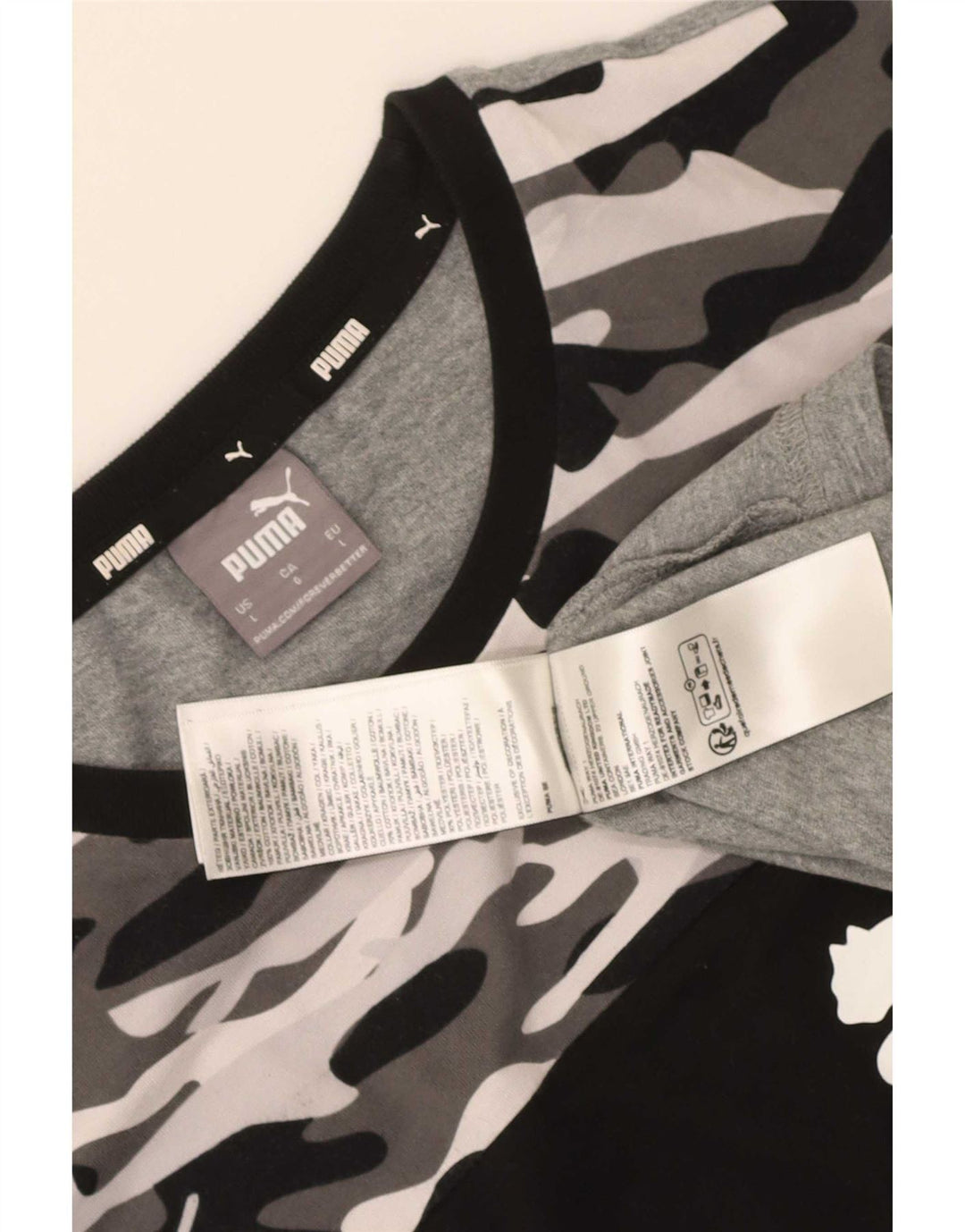 T-shirt grafica da uomo Puma Top grande in cotone mimetico multicolore
