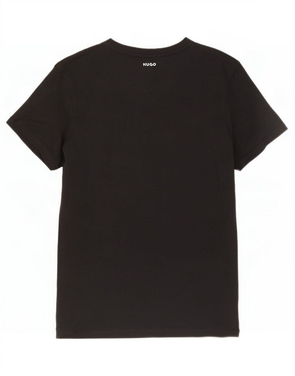 Hugo Boss Mens T-Shirt Top Small Black Cotton