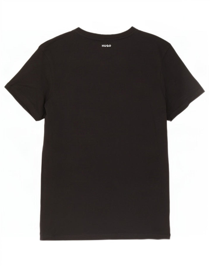 T-shirt da uomo Hugo Boss Top piccola in cotone nero