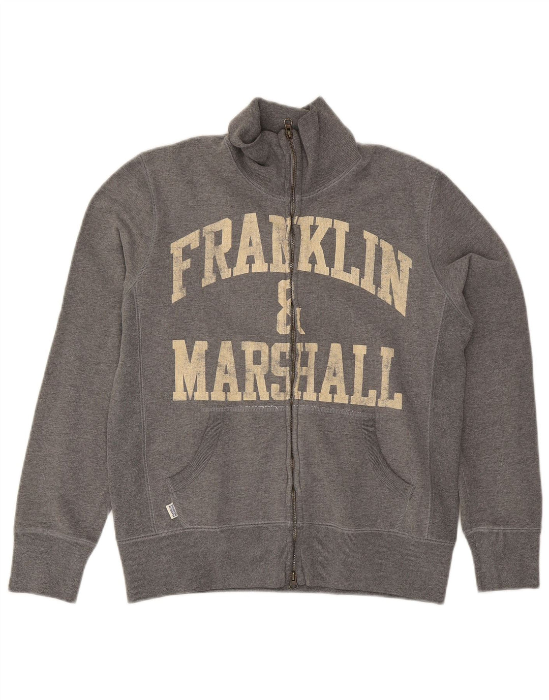 Giacca da ginnastica grafica da uomo Franklin & Marshall piccola in cotone grigio