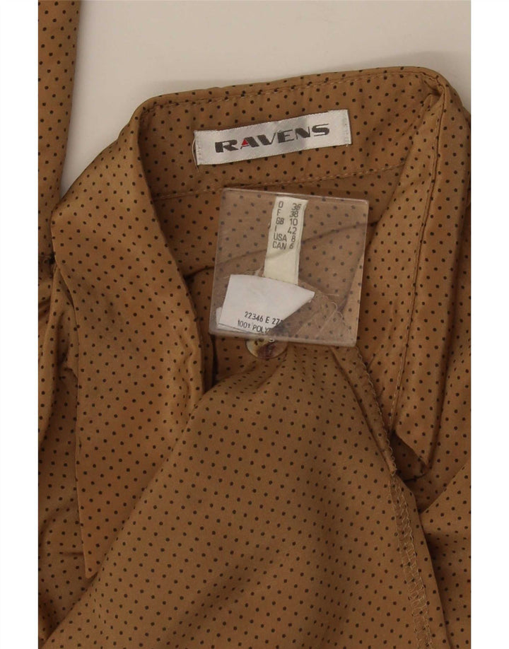Camicia oversize da donna Ravens UK 10 Small Poliestere maculato marrone