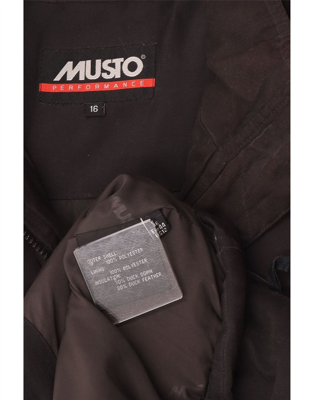 Gilet imbottito da donna Musto UK 16 grande poliestere nero