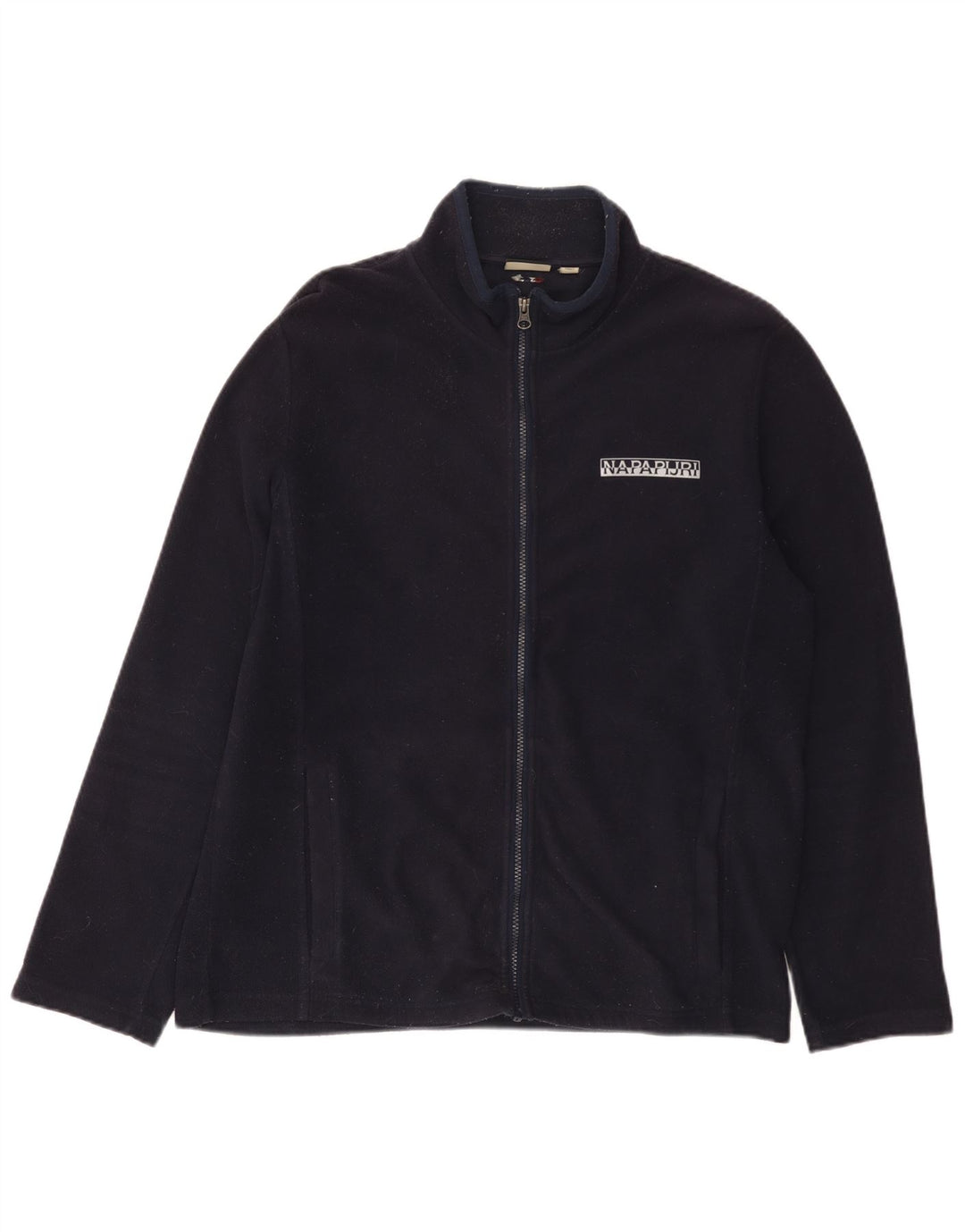 Giacca in pile da uomo Napapijri UK 42 XL poliestere blu navy