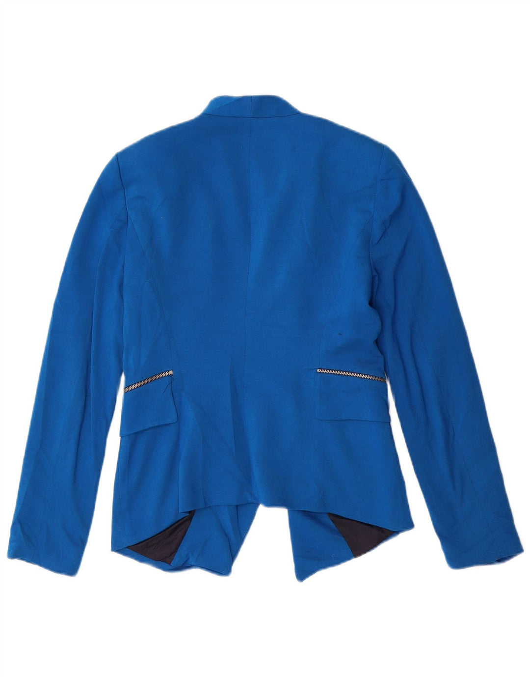 Giacca blazer aperta da donna Zara UK 12 poliestere blu medio