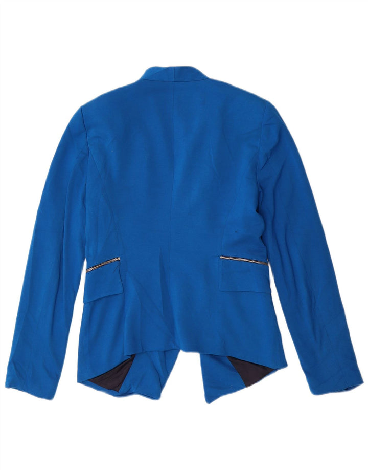 Giacca blazer aperta da donna Zara UK 12 poliestere blu medio