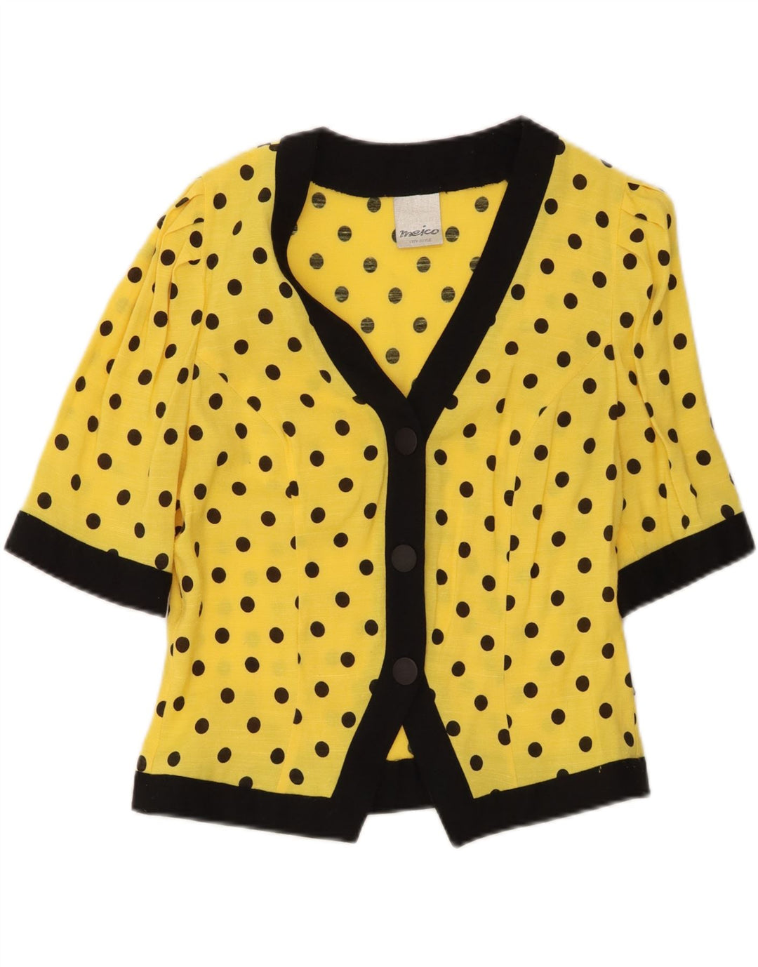 Giacca blazer da donna con maniche a 3/4 Meico UK 12 poliestere giallo medio