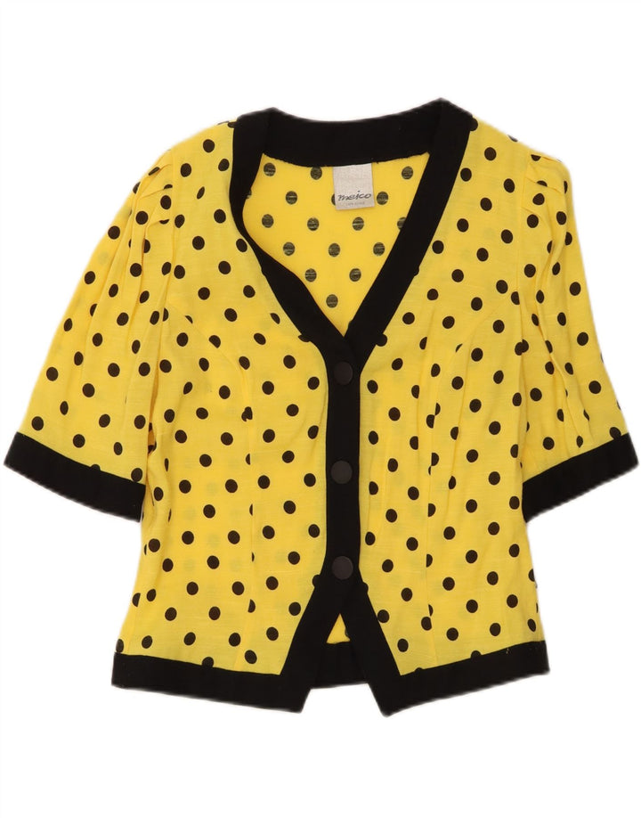 Giacca blazer da donna con maniche a 3/4 Meico UK 12 poliestere giallo medio