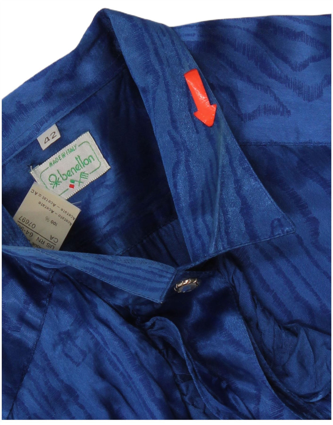 Camicetta da donna con motivo astratto Benetton IT 42 Blu medio