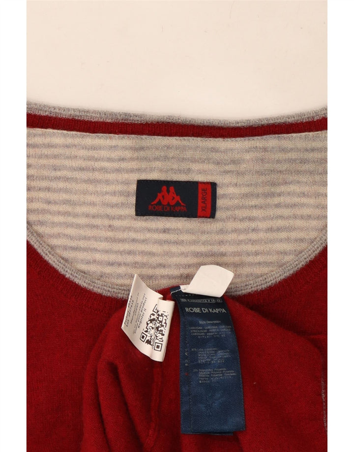 Maglione cardigan da donna KAPPA UK 18 XL lana rossa