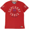 T-shirt grafica da uomo Superdry Top in cotone rosso medio