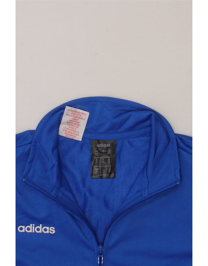 ADIDAS Boys Graphic Tracksuit Top Jacket 9-10 Years Blue Colourblock Vintage Adidas and Second-Hand Adidas from Messina Hembry 