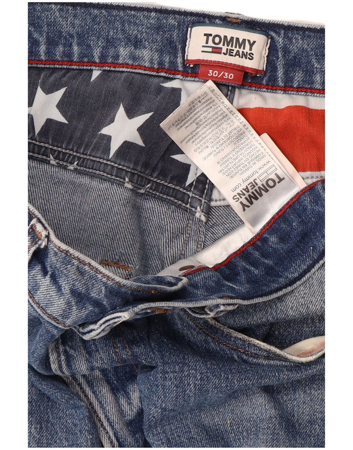 Jeans affusolati moderni da uomo Tommy Hilfiger W30 L30 cotone blu