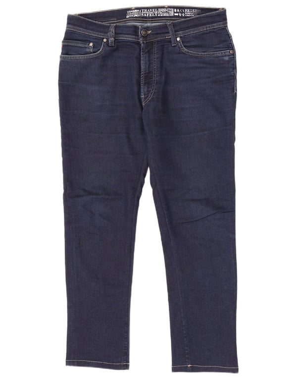 Pantaloni casual slim da viaggio da donna Carrera IT 46 Large W32 L27 Blu Cotone