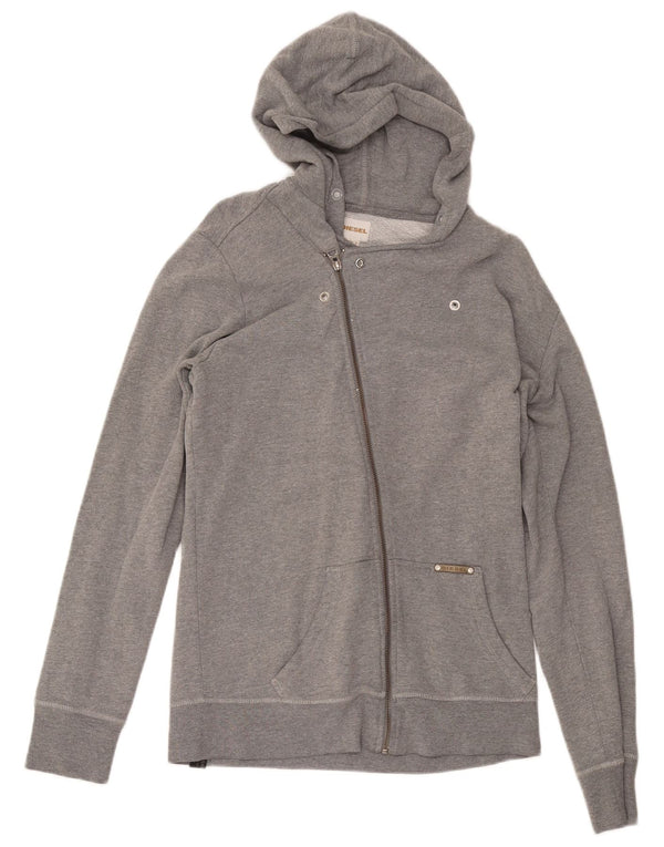 Maglione con cappuccio e zip da donna Diesel UK 16 Large Grigio