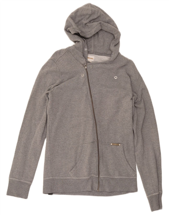 Maglione con cappuccio e zip da donna Diesel UK 16 Large Grigio