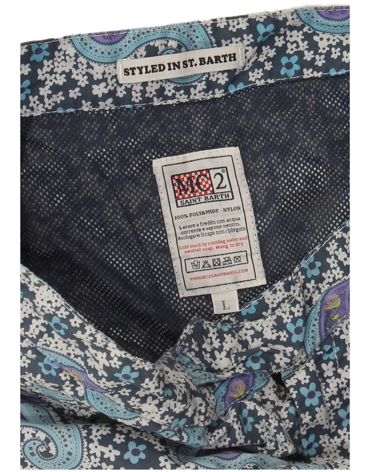 Pantaloncini da bagno uomo MC2 SAINT BARTH Large blu Paisley in poliammide