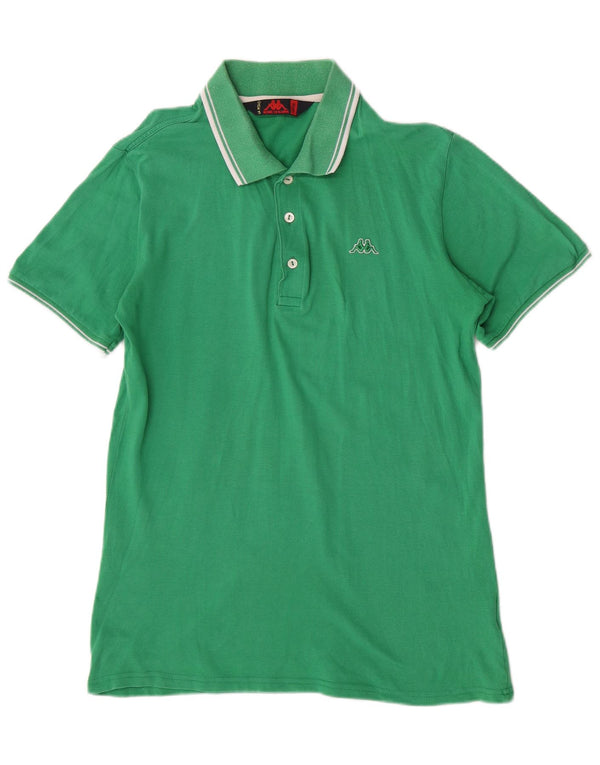 Polo Kappa Uomo Cotone Rigato Grande Verde
